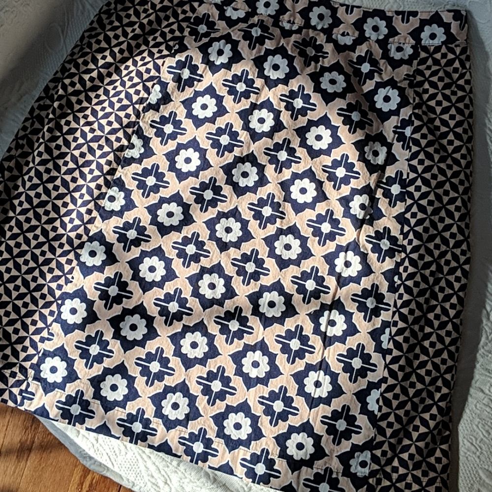 Boden Floral Geometric Mini Skirt